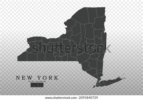 New York Map Usa States World Stock Vector (Royalty Free) 2095840729 | Shutterstock