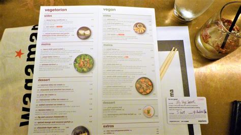 wagamama vegan menu - vegan food from my veggie travels