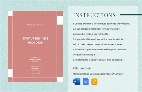 Startup Business Proposal Template in Word, Google Docs, Pages - Download | Template.net