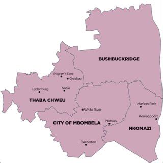 Map showing Ehlanzeni District Municipality's sub-district. | Download Scientific Diagram