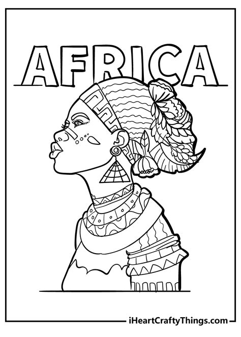 African People Coloring Pages Sketch Coloring Page