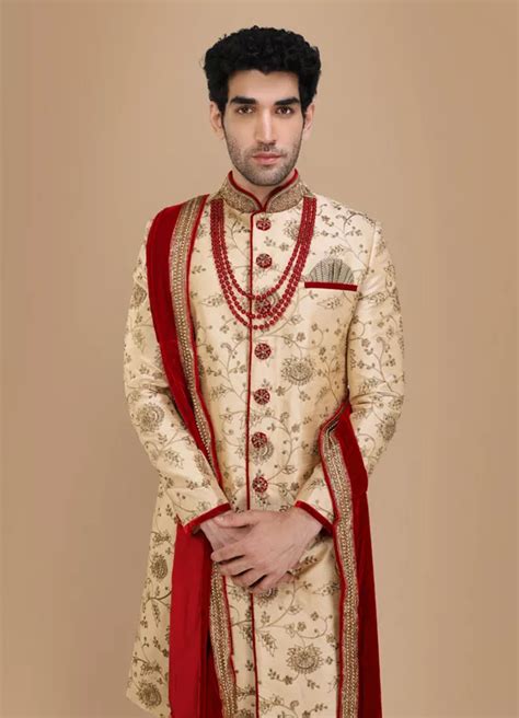 Buy Majestic Embroidered Traditional Sherwani Online in India @Manyavar ...