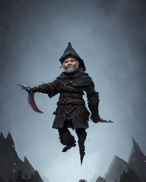 A head and shoulder portrait of a DnD deep gnome rogue | Stable Diffusion