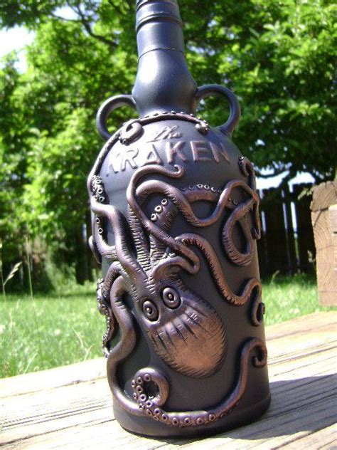 Custom Kraken Rum Bottle With Octopus / Squid Relief Sculpture | Etsy ...