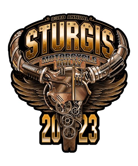 2023 Sturgis Rally Decals 7 inch Steampunk