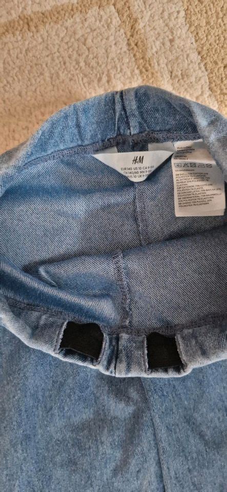 5x Jeans Bund verstellbar 1x Stickerei blau grau rot 134/140⁷ in ...