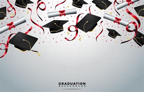 Graduation Hats and Scrolls Background 2522915 Vector Art at Vecteezy