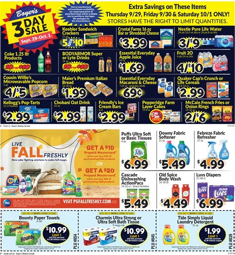 Boyer's Food Markets Current weekly ad 09/29 - 10/01/2022