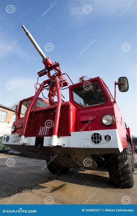 Airport fire truck stock image. Image of angle, alarm - 56480337