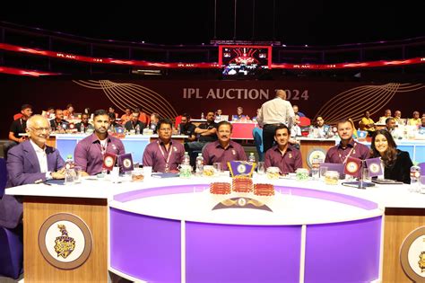 The Kolkata Knight Riders table at the IPL 2024 auction - Gautam ...