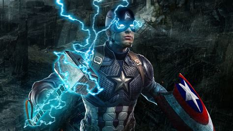 Download 4k Avengers Captain America With Power Wallpaper | Wallpapers.com