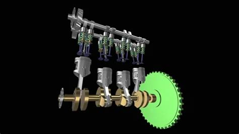 4 Stroke Diesel Engine Animation working... | Stock Video | Pond5