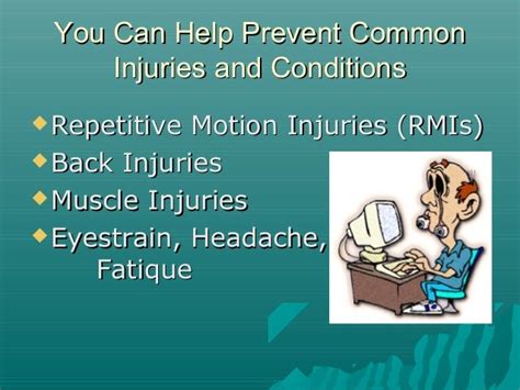 Ergonomics injury prevention