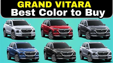 New Grand Vitara Color Options | Best Color to buy in Maruti Grand Vitara - YouTube