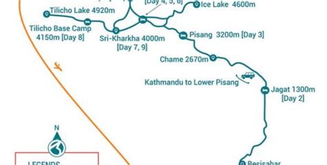 Besi-Sahar-to-Jomsom-Trek-map - Excellent Himalaya Trek & Expedition