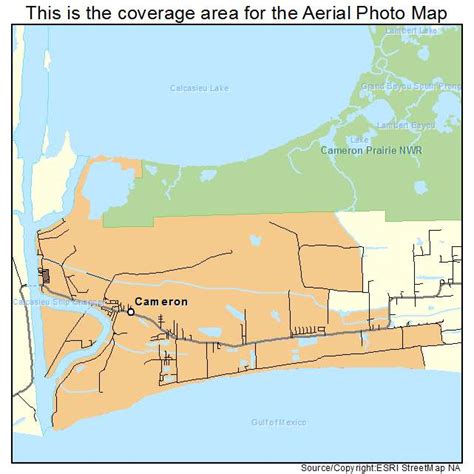 Aerial Photography Map of Cameron, LA Louisiana