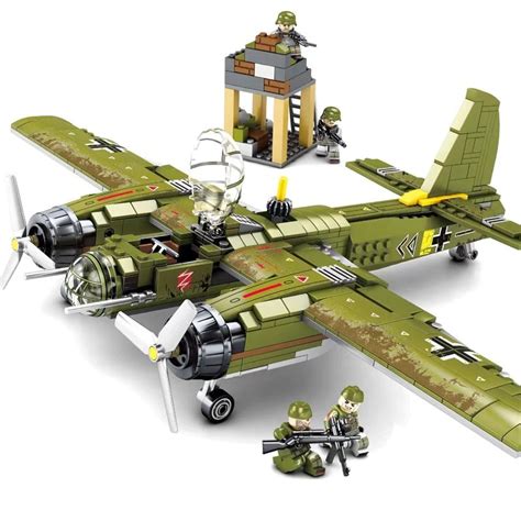 Mainan Lego Anak 559pcs WW2 Military series SWAT German bomber army ...