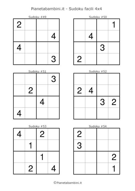 Printable 4x4 Sudoku - Printable Word Searches