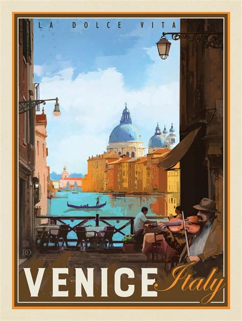 Italy, Venice: La Dolce Vida | in 2021 | Vintage poster design, Travel prints, Travel posters