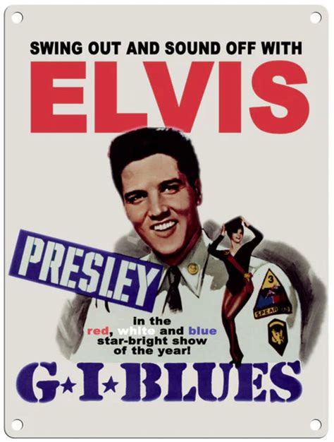 Small Metal Sign 45 x 37.5cm Movie Poster Elvis G.I Blues