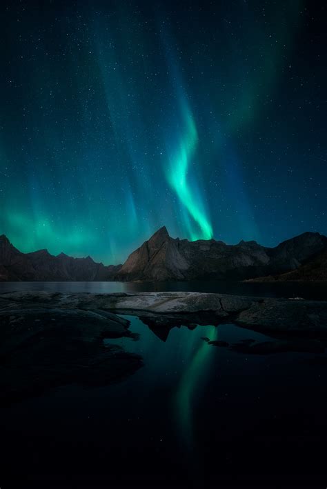 The Lady in Green - A Visual of the Arctic Night on Behance