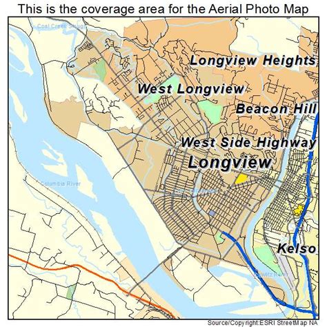 Aerial Photography Map of Longview, WA Washington