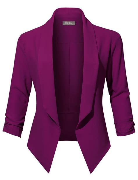 Lightweight Textured Draped front Blazer NEW | Womens open front blazer, Office outfits, Work blazer