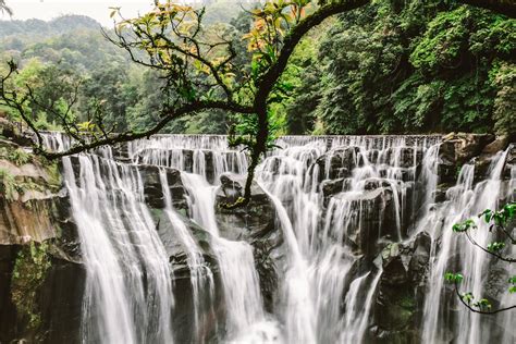 Cluster Waterfalls Surrounded With Trees · Free Stock Photo