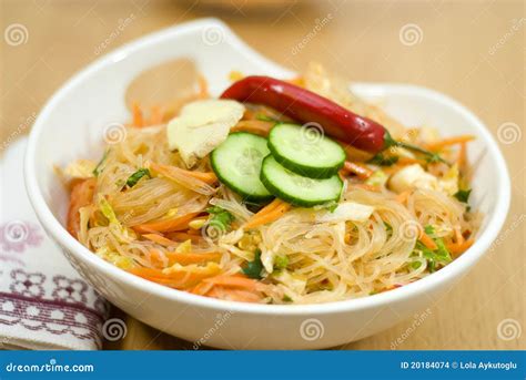 Salad of Korean noodle stock photo. Image of luxury, leaves - 20184074