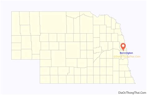 Map of Bennington city, Nebraska - Thong Thai Real