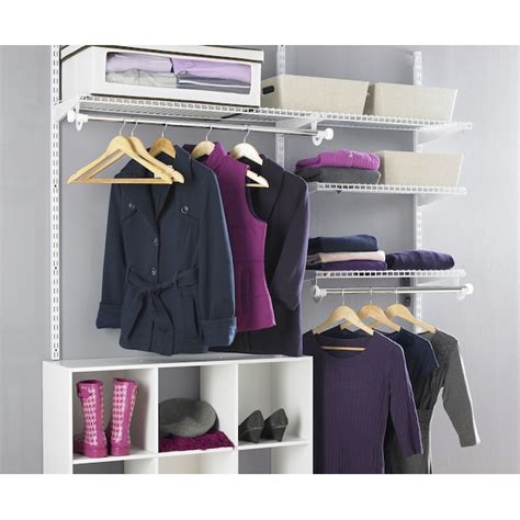 Rubbermaid HomeFree series 3-ft to 6-ft x 12-in White Wire Closet Kit at Lowes.com