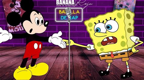 Bob Esponja vs Mickey Mouse - Batalla de Rap - YouTube