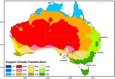 Koppen Climate Zones Map