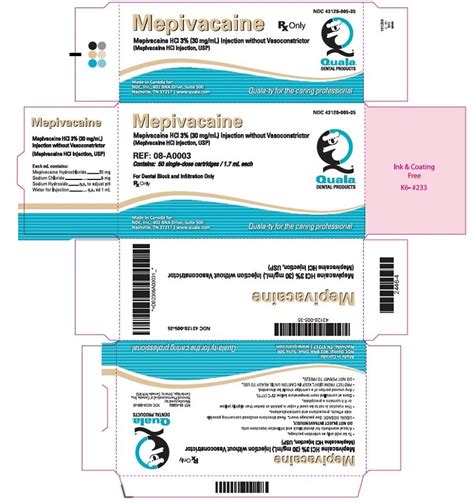 Mepivacaine - FDA prescribing information, side effects and uses