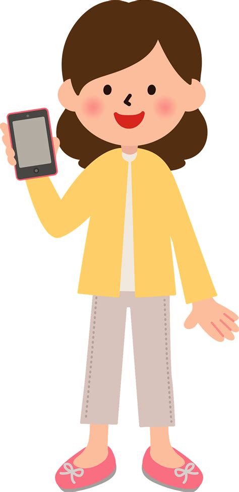 girl phones - Clip Art Library