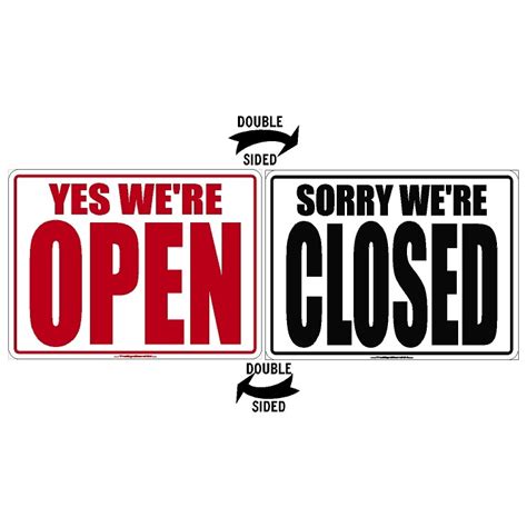 Double-Sided Open/Closed Sign - The Sign Store NM