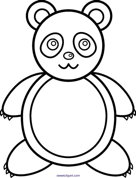 Download High Quality panda clipart outline Transparent PNG Images ...