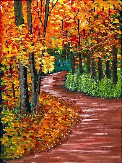 Autumn Path ~ Acrylic Painting / Original acrylic painting which I have digitally enhanced ...