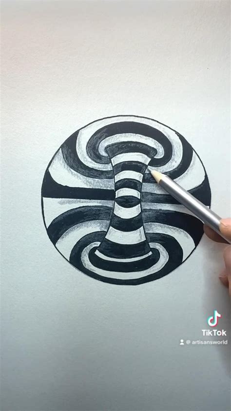 How to draw a vortex [Video] | Mandala drawing, Optical illusion ...