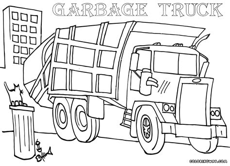 Printable Garbage Truck Coloring Page