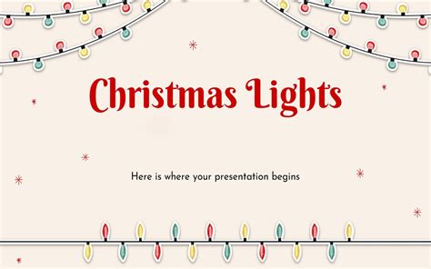 Christmas Lights Google Slides Theme Template 33 Slides