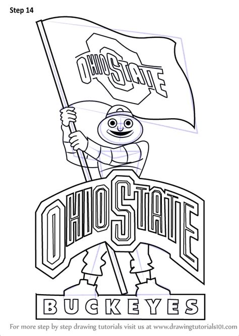 Learn How to Draw Ohio State Buckeyes Mascot (Logos and Mascots) Step ...