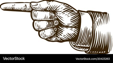 Pointing hand sketch forefinger index finger Vector Image