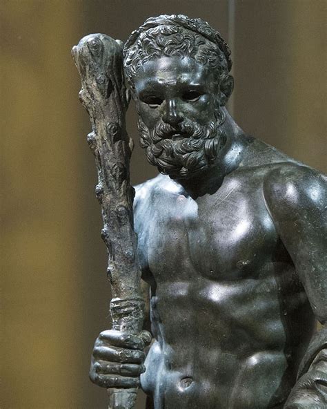 Bronze statue of Hercules, Roman, 2nd century AD. Height 51 cm. Alanya ...