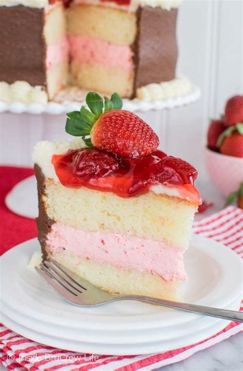 Strawberry Mousse Cake - Inside BruCrew Life