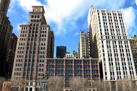 Free Stock Photo of 2 Tall Old Architecture Buildings in City