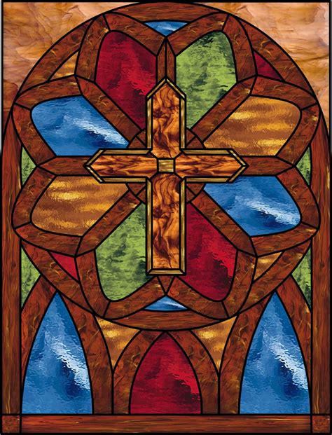 Stained Glass Church Window Panel