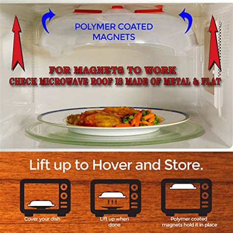 OzBSP Magnetic Microwave Plate Cover with Steam Vents and Strong ...