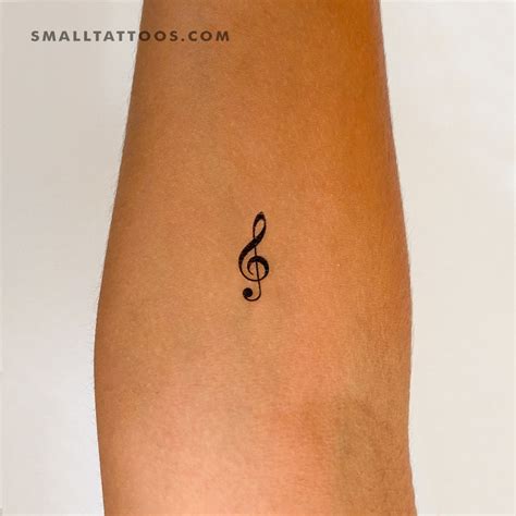 Treble Clef Temporary Tattoo (Set of 3) – Small Tattoos