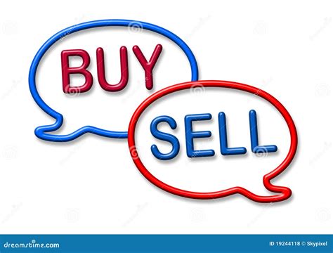 Buy And Sell Stocks Symbol Royalty Free Stock Photos - Image: 19244118